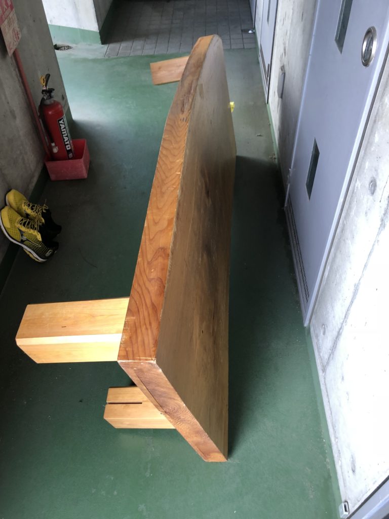 一枚板ローテーブル　DIY