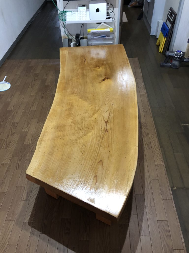 一枚板ローテーブル　DIY